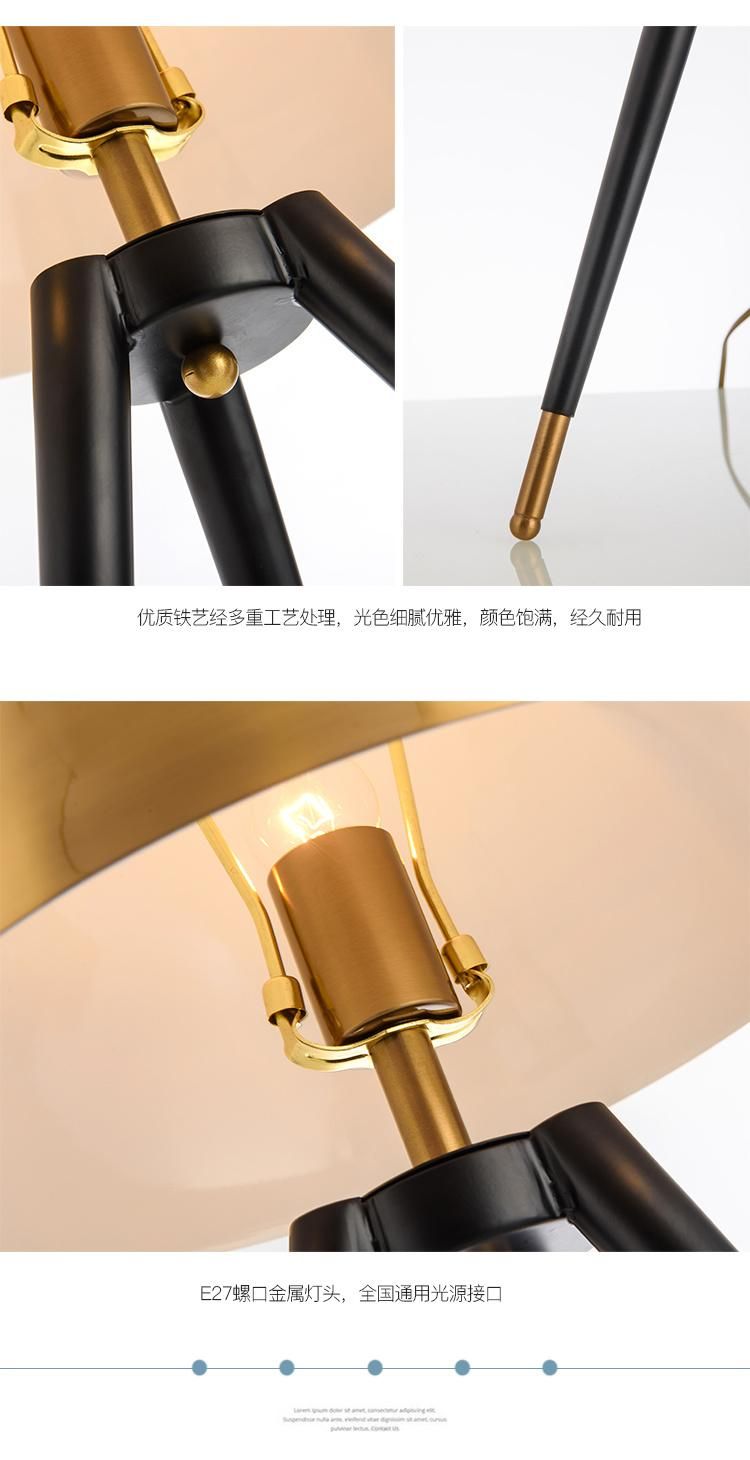 Nordic Tripod Iron Desk Lighting Home Modern Table Lamp