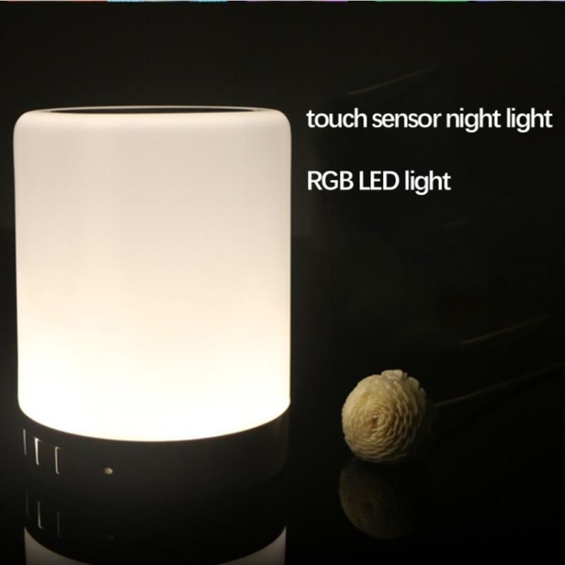 LED Smart Portable Bedside Table Lamp Color Night Light with Wireless Music Lighting