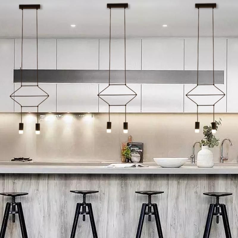 Modern Long Hanging Suspended Pendant Light Fixture for Kitchen Dining Room (WH-AP-62)