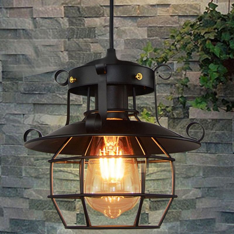 Vintage Pendant Light Cage Edison Nordic Retro Loft Lamp Home Decoration Metal Pendant Light (WH-VP-105)