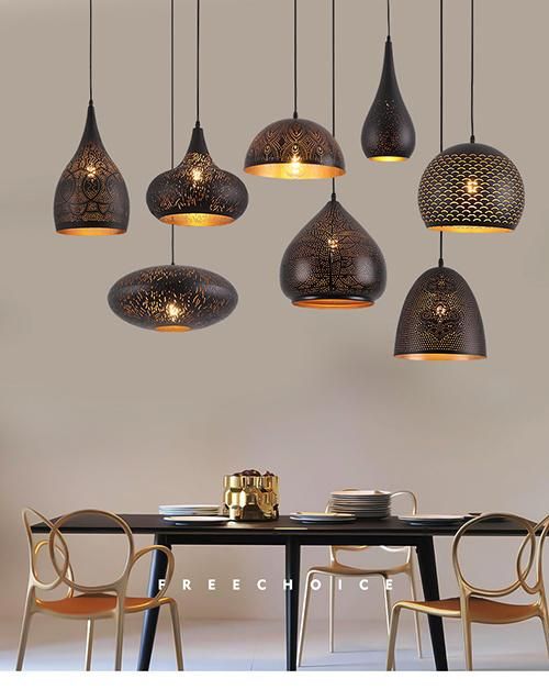 Industrial Home Lighting Pendant Lamp with Black Color for Restaurant Decorative