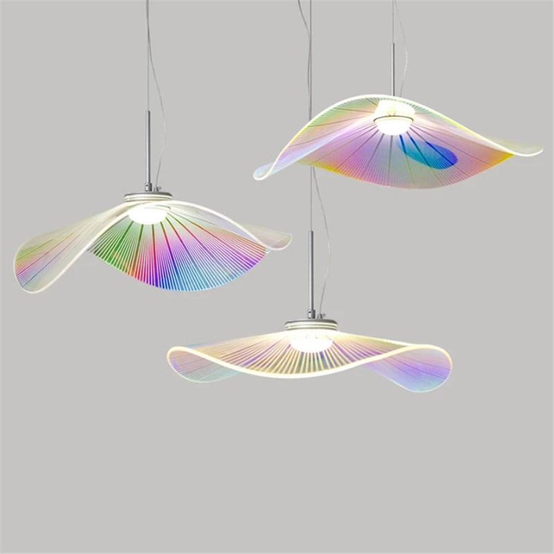 Simple Modern Transparent Colorful Acrylic Pendant Light Nordic Restaurant Kitchen Hanging Lamps Living Room Home Decor Hanglamp
