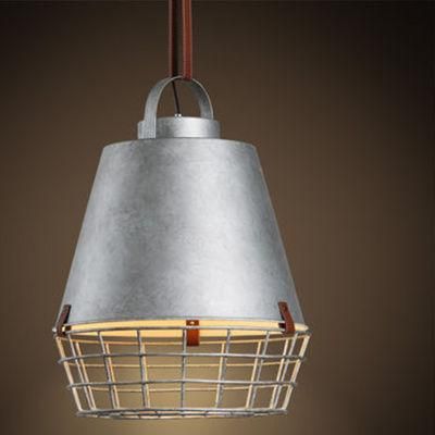 Retro Iron Cage Pendant Lights Living Room Silver Barrel Nils Vintage Rustic Caged Metal Pendant Lamp (WH-AP-318)