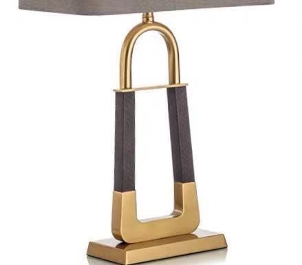 Nordic Lamp Modern Living Room Creative Iron Light Luxury Hotel Bedroom Bedside Table Lamp Simple Study Model Room Lamp