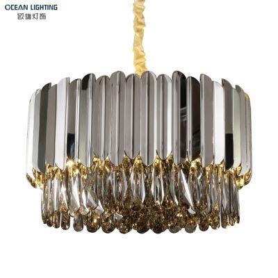 Grey Crystal Living Room Lobby Crystal Light Chandelier