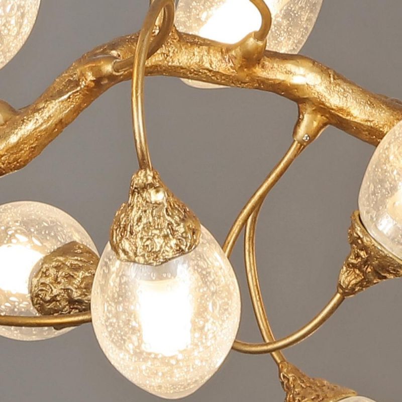 2022 High Quality Art Home Office Copper Golden LED Pendant Ceiling Light