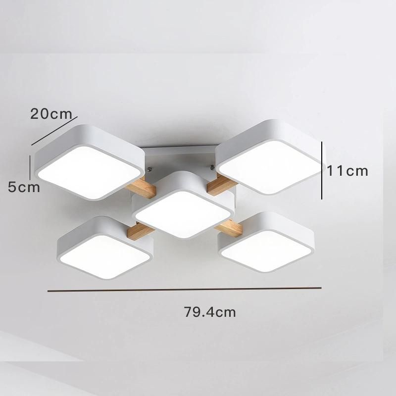 LED Modern Minimalist Ceiling Lamp LED Study Entrance Bedroom Wooden ceiling Light (WH-WA-23)