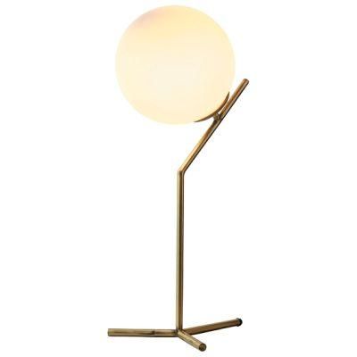 Jlt-4550 Modern Frosted White Glass Globe Table Lamp for Bedside
