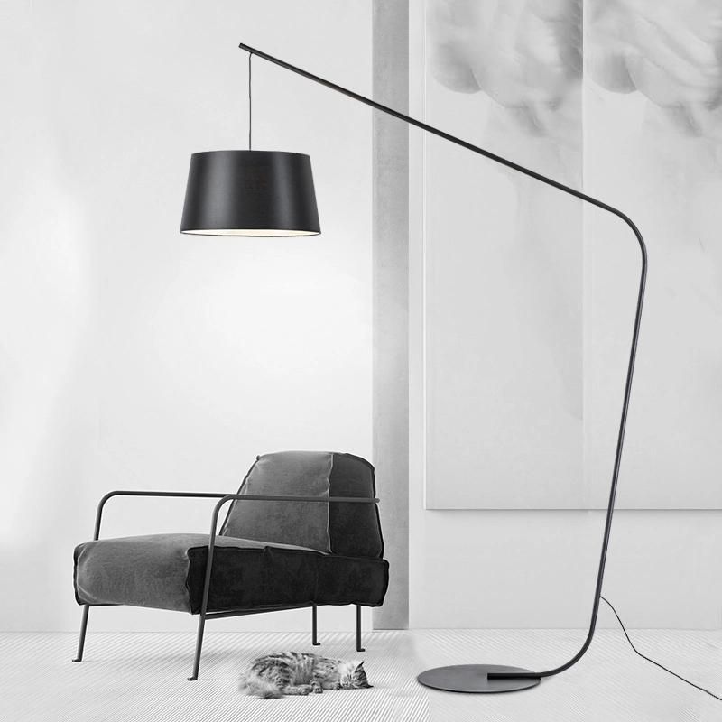 Nordic Simple Creative Fishing Floor Lamp Luxury Black Standing Lights for Hotel Villa Restaurant Office Living Bed Room