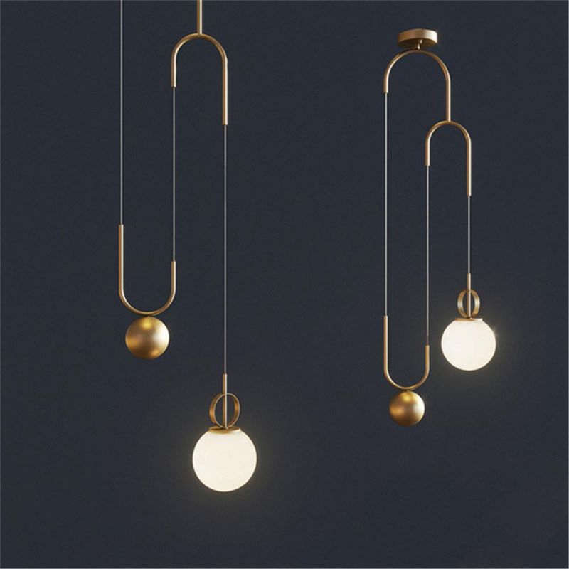 Modern Glass Ball LED Pendant Lamp Living Room Restaurant Bar Hotel Villa Adjustable Hanglamp Pendant Lights