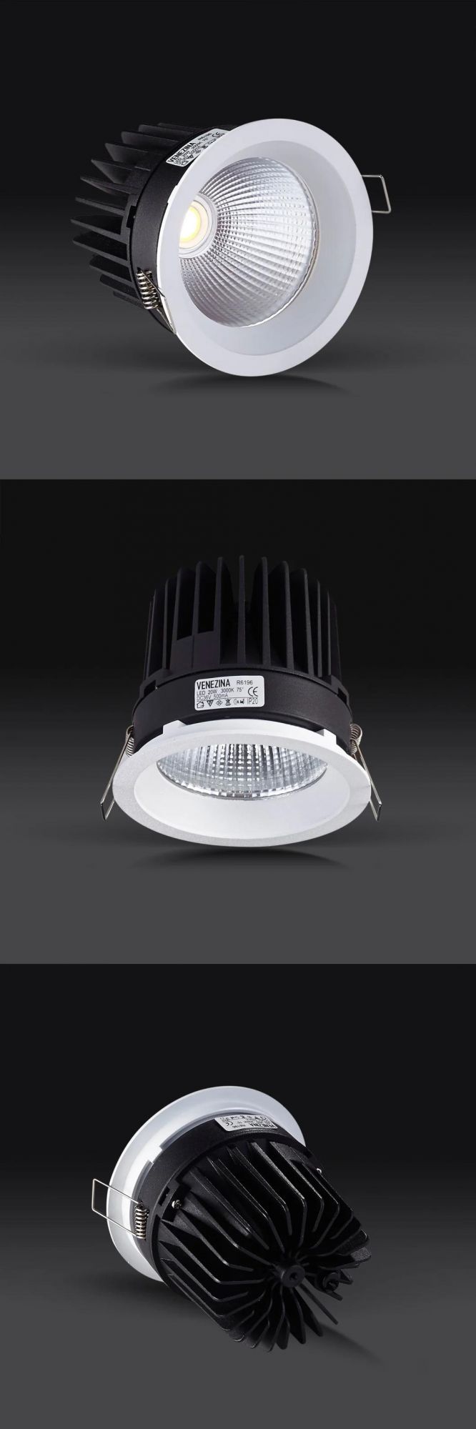High Power 25W Aluminum Ceiling LED Downlight for Restaurants