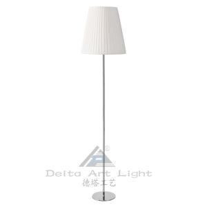 Hat PE Lampshade Standing Art Lamp with Metal Base and Long Lampshaft (C500972)