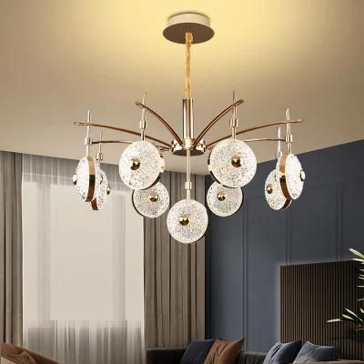 Dafangzhou 140W Light China Farmhouse Drum Chandelier Suppliers Pendant Lamp Neutral Frame Color LED Chandelier Applied in Living Room