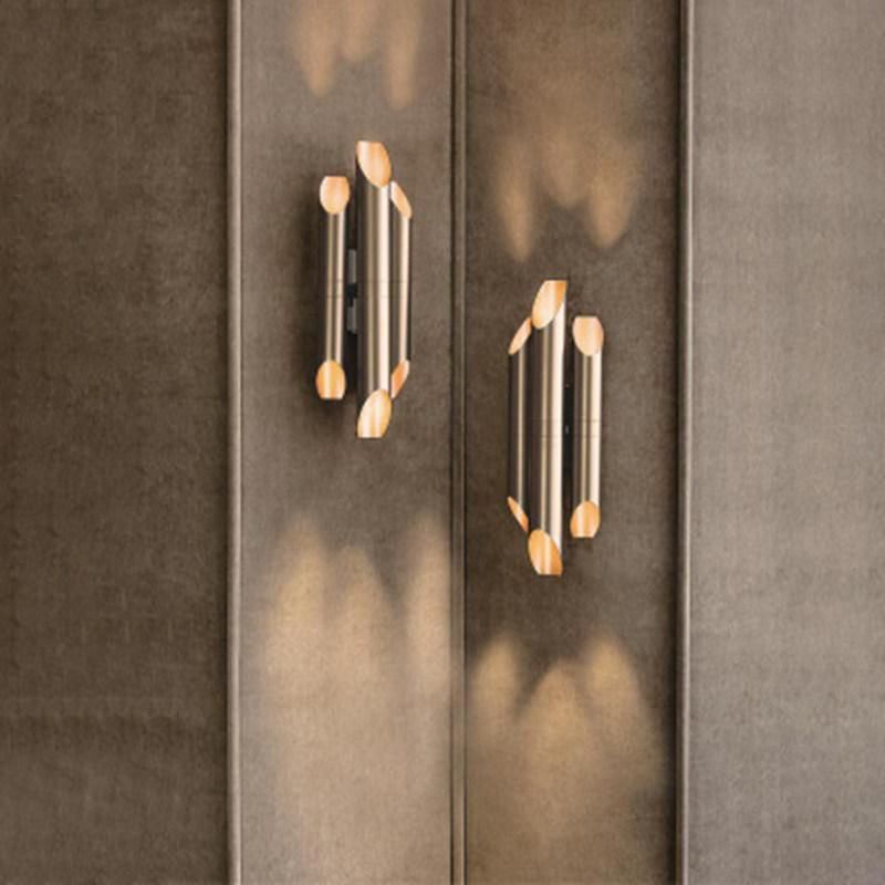 Nordic Luxury Wall Lamp Post-Modern Minimalist Living Room Hotel Golden Wall Lamp (WH-OR-123)