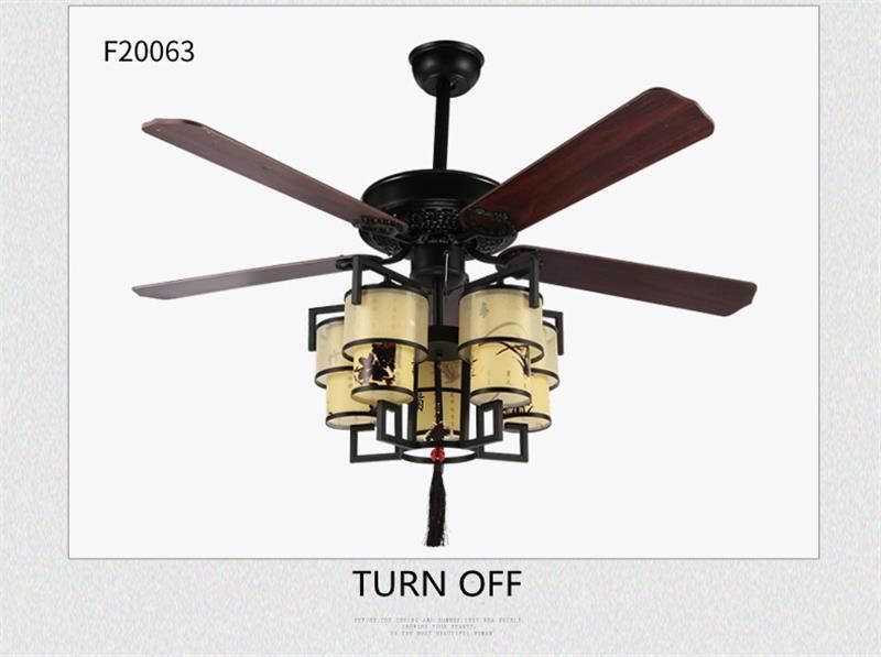Nordic Modern Glass Lampshade Indoor Lighting Bedroom LED Remote Control Ceiling Fan
