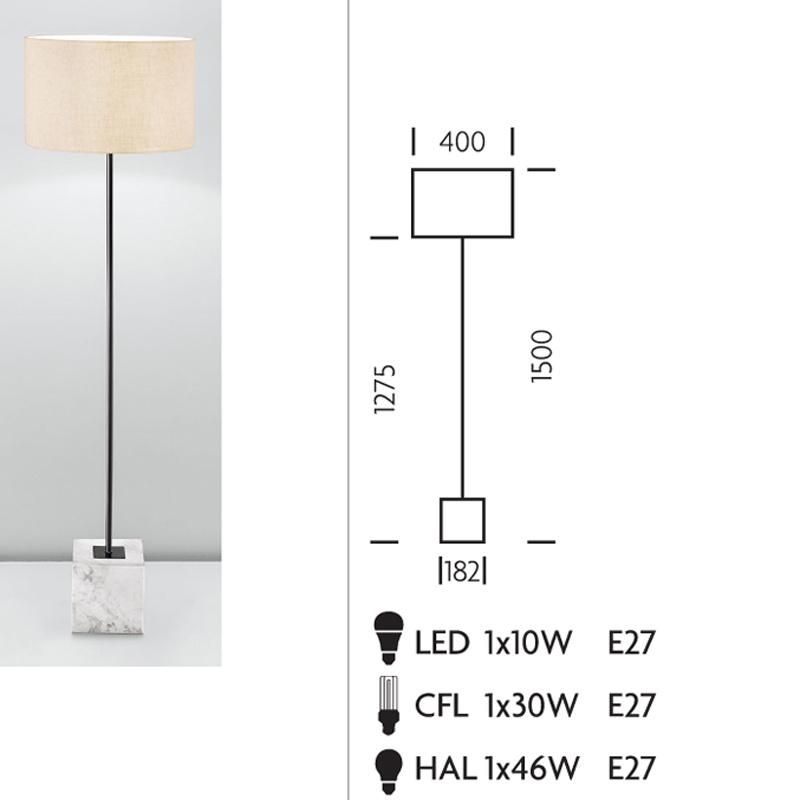 Hotel Home Decorative Brass Stand Floor Light