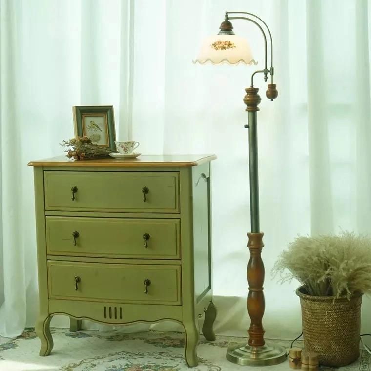 Floor Lamp, Living Room, Bedroom, French Style, American Garden, Rural, Retro, Nostalgic, Nostalgic, Red, Nordic Desk Lamp