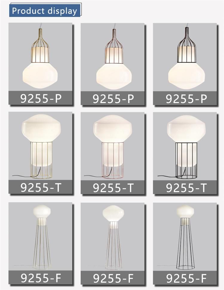 Big Gold Copper Metal Glass Bulb Modern Table Floor Pendant Lamp