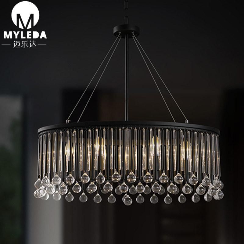 LED Modern Decorative Crystal Glass Chandelier Ceiling Hotel Indoor Hanging Pendant Lamp