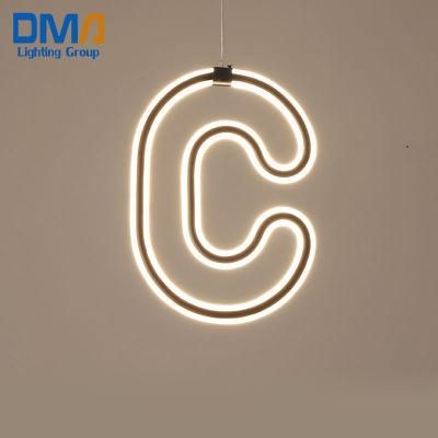 Patent Design &quot;C&quot; Fancy Modern Acrylic LED Hanging Light for Living Room