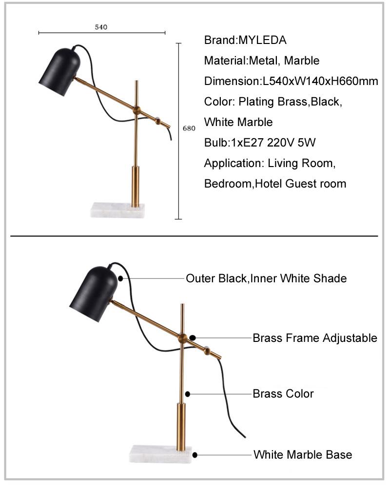 Modern Decoration Adjustable Reading Table Light