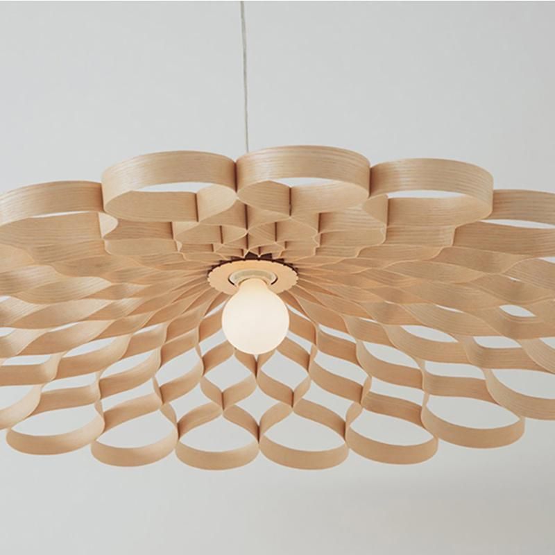 Vintage Floral Wooden Chandelier Dining Room Restaurant Kitchen Pendant Lamp