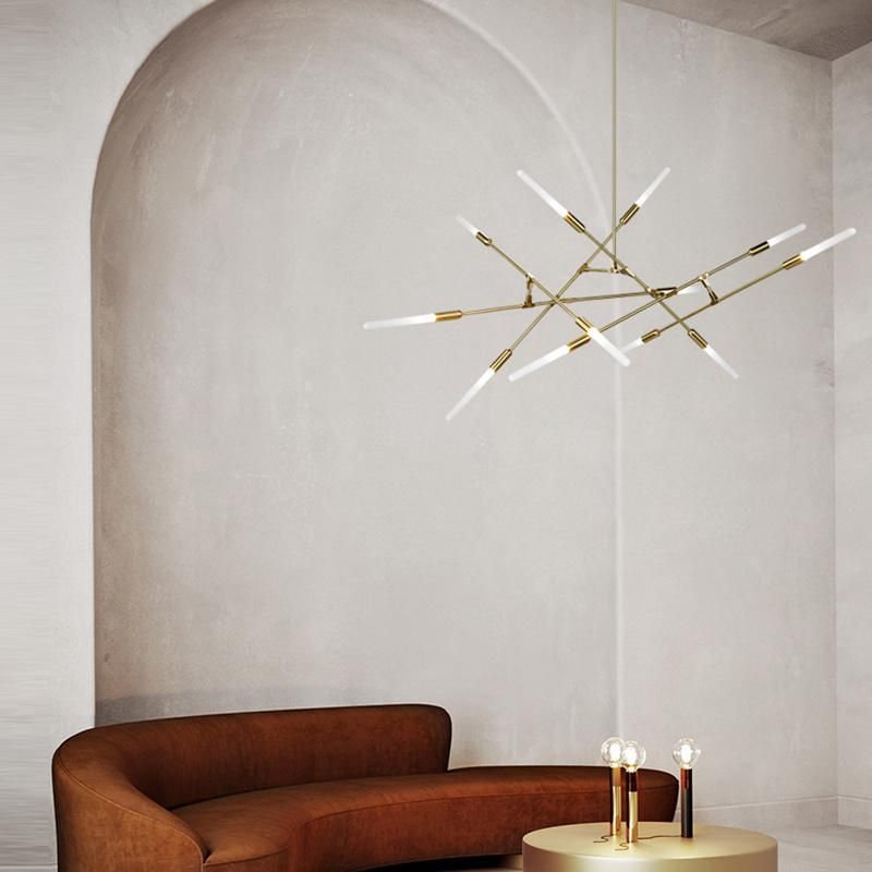 Nordic Living Room Chandelier Creative Dining Light Luxury Metal Pendant Lamp
