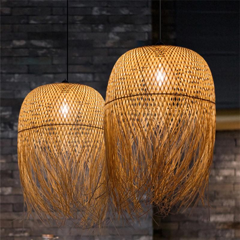 Japanese Tea Room Bamboo Pendant Lights Lighting Vintage Indoor Home Decor Designer Pendant Light (WH-WP-28)