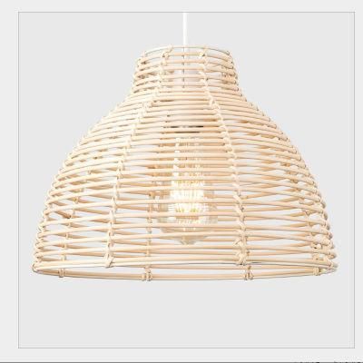 Modern Wicker Rattan Basket Style Ceiling Hanging Pendant Lights