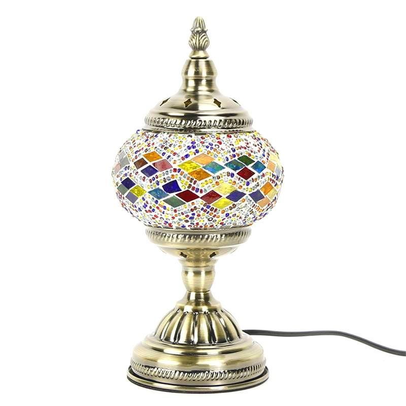 Coffee Bar Living Room Bedside Indoor Handmade Glass Lighting Turkish Desk Lamp (WH-VTB-02)