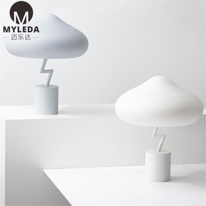 Mashroom Glass Golden Metal Hotel Modern Desk Table Lamp Light