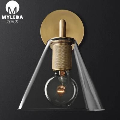 220V Modern Glass Shade LED Wall Mounted Light