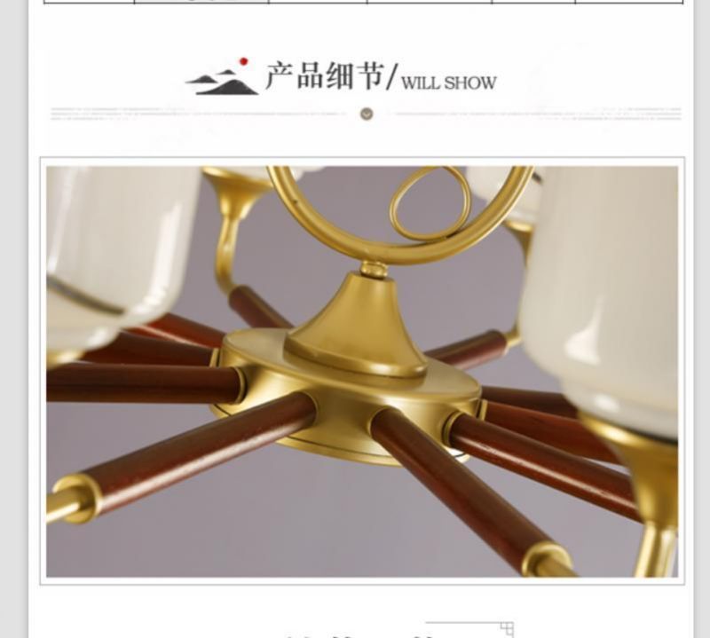 96W, 128W, 168W Modern Golden LED Lamp China Style Ceiling pendant Lamp for Bedroom Living Room