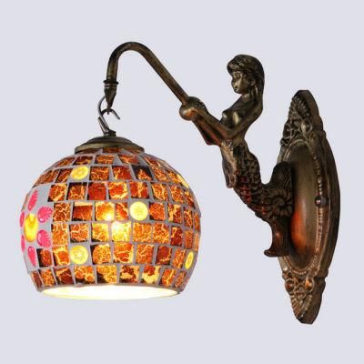 Mediterranean Style Art Deco Turkish Mosaic Wall Lamp Stained Glass Retro Vintage Wall Mounted Bracket Light (WH-VR-112)