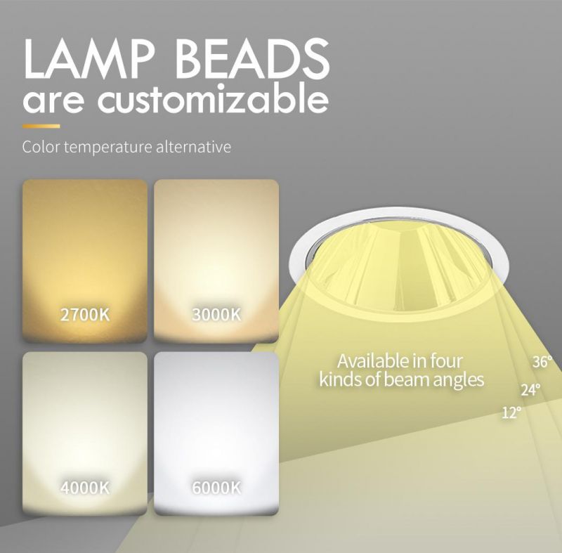 Aluminum Body High Luminous Efficacy LED Ceiling Light LED Spot Light LED Down Light