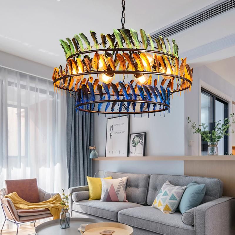 Create Loft Feather Pendant Light for Indoor Home Bar Lighting Fixtures (WH-VP-49)