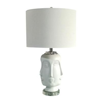 Antique Australia Lighting Furniture Decorative Ceramic Table Lamp with Crystal Base