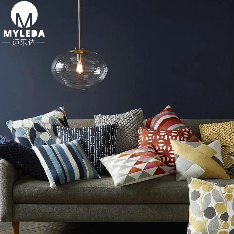 Modern Metal Pendant Lamp Glass LED Hotel Lamp