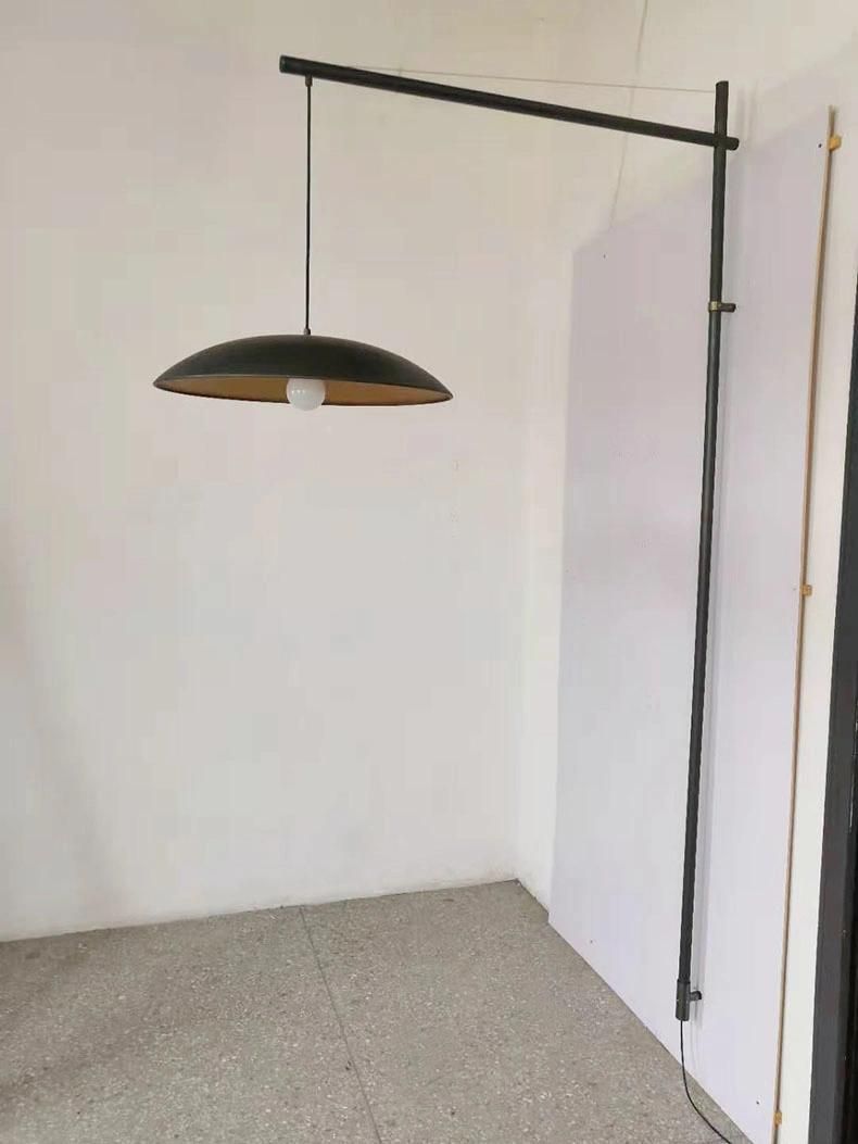 Modern Decorative Copper Black Fishing Wall Lamp for Restaurant, Corridor