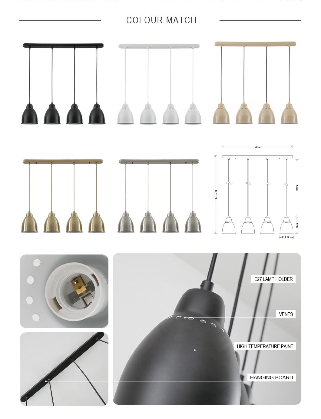 Metal Lighting Home Decoration Light Hanging Nordic Modern Simple Style Pendant Lamp