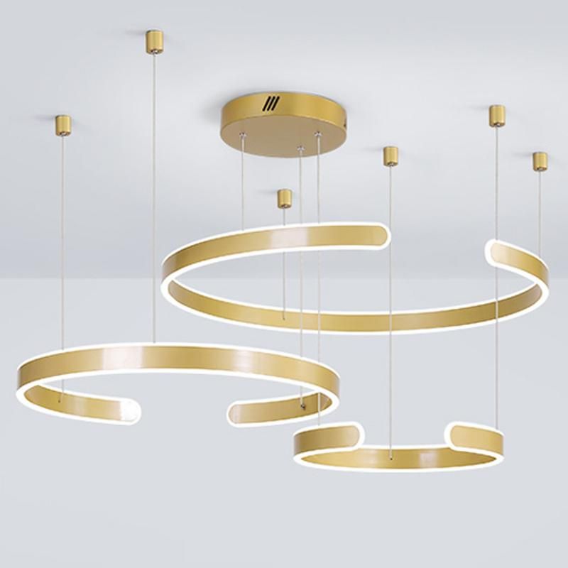 Nordic Style Living Room Pendant Lighting Modern Ring Hall Lamps Restaurant Designer Chandelier