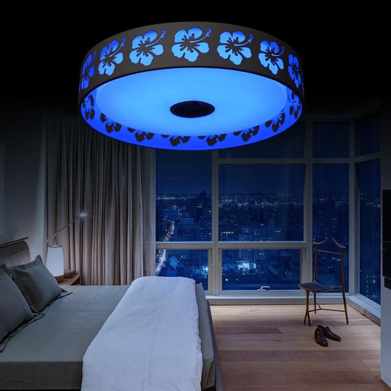 Bluetooth LED Lamp Ceiling with Loundspeaker for Bedroom Dimming LED Ceiling Lights (WH-MA-46)