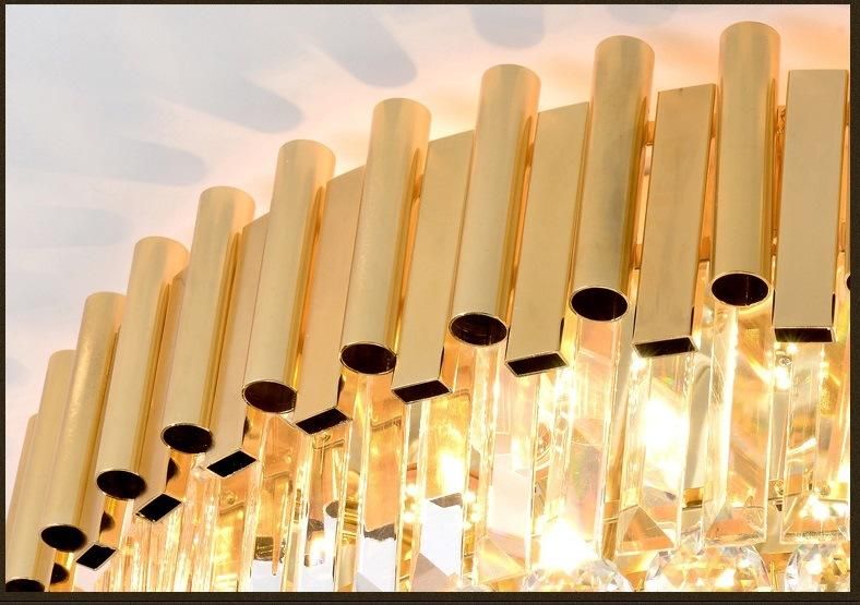 Morden Hotel / Home K9 Crystal Gold LED Ceiling Lighting Zf-Cl-005