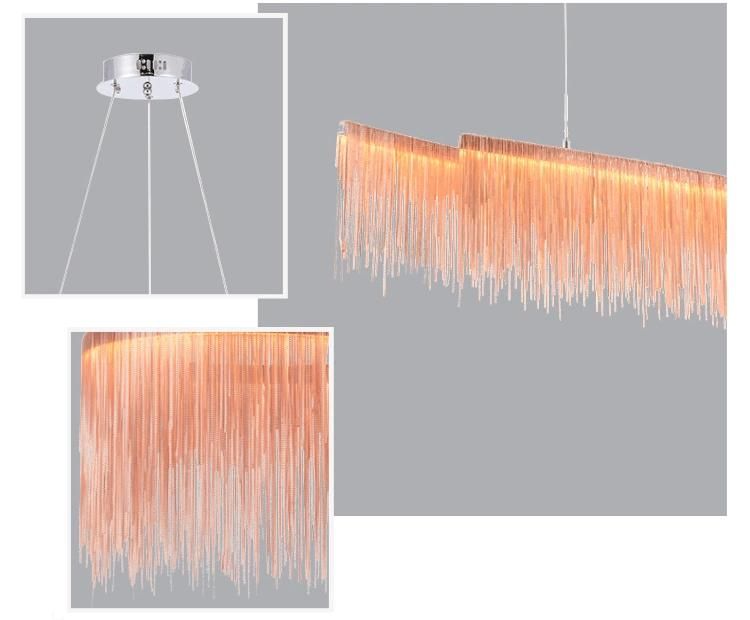 Zhongshan LED Aluminium Tassel Circle Modern Chandelier