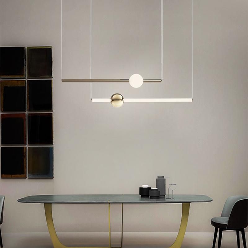 Simple Modern Chandelier Nordic Metal Restaurant Cafe Pendant Lamp Living Lights