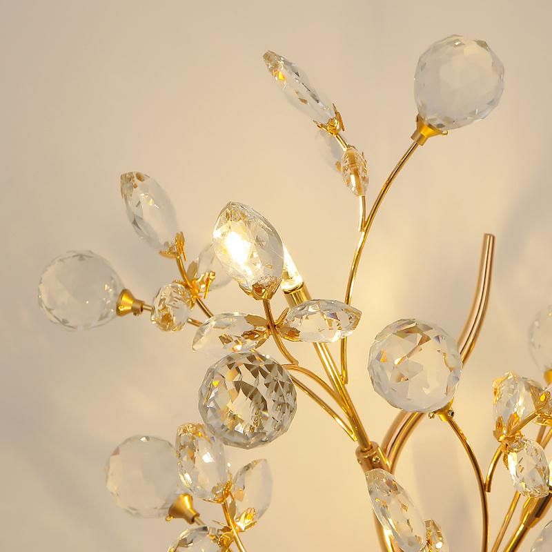 TV Background Wall Living Room Bedroom Bedside Light Crystal Wall Lamp Mirror Headlamp