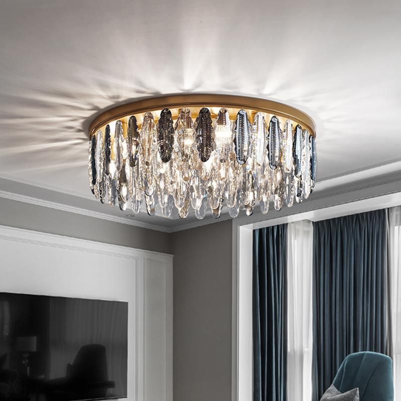 Modern Gold Ceiling Chandelier for Bedroom Round Hanging Lamp Kitchen Fixtures (WH-CA-69)
