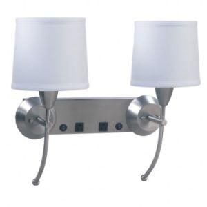 Twin Brushed Nickel Finish Wall Lamp