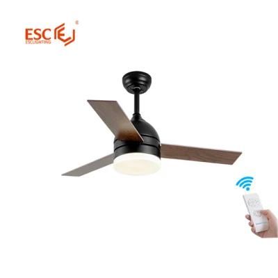 Hot Sale OEM Customized 3 Speed Save Energy Black Remote Control LED Fan Light