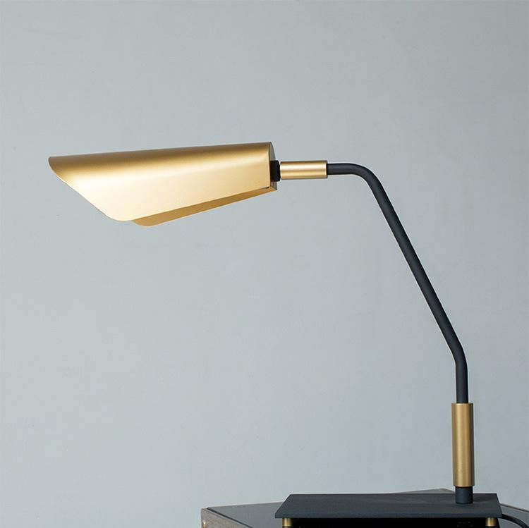 Modern Sand Black Gold Desk Table Lamp Light for Hotel Poject, Shade Can Be Rotated